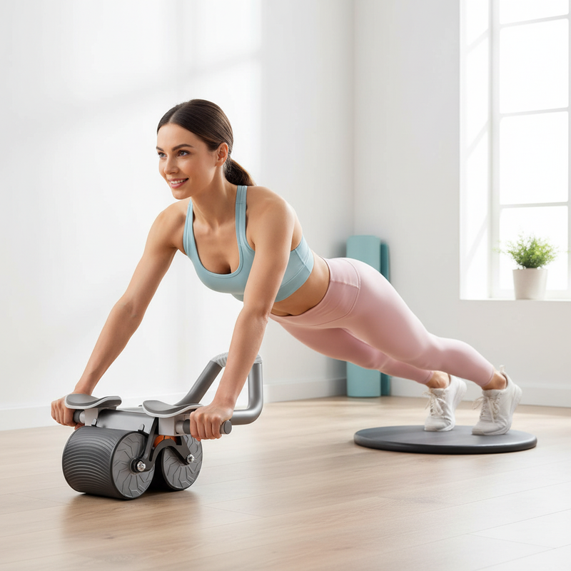 Ab Wheel Lifestyle with Product